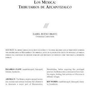 Los mexica como tributarios de Azcapotzalco