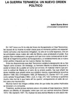“La Guerra Tepaneca: Un nuevo orden político”. Boletín Americanista, Universidad de Barcelona, nº 55, 2005: 27-40.